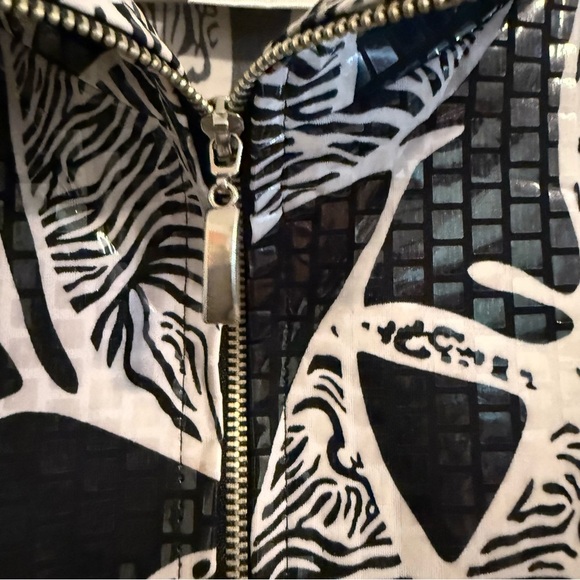 Exclusively Misook Petite Animal Print Shimmer Sheer Sequin Zip Jacket 3XL PLUS - Picture 5 of 8
